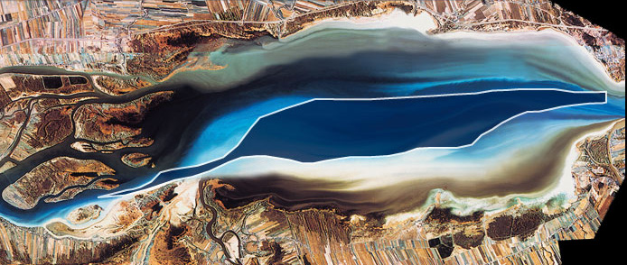 Satellite photograph of Lake Saint-Pierre